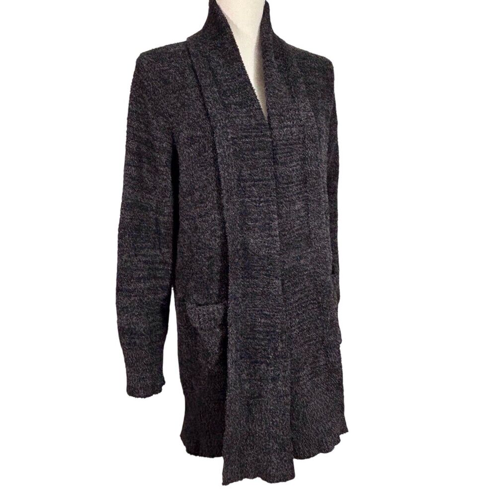 Barefoot Dreams CozyChic Cali Long Cardigan Black XS Cabincore Lodgecore